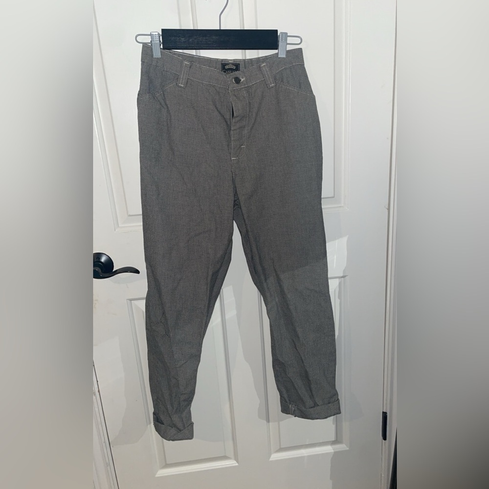 riders casual houndstooth black and white pants